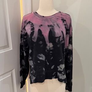 Rails Pink and Black Tie-Dye Sweatshirt